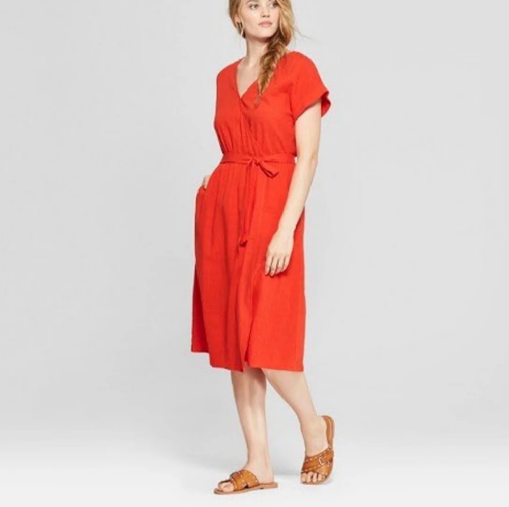 Universal Thread Red Wrap Dress - image 1